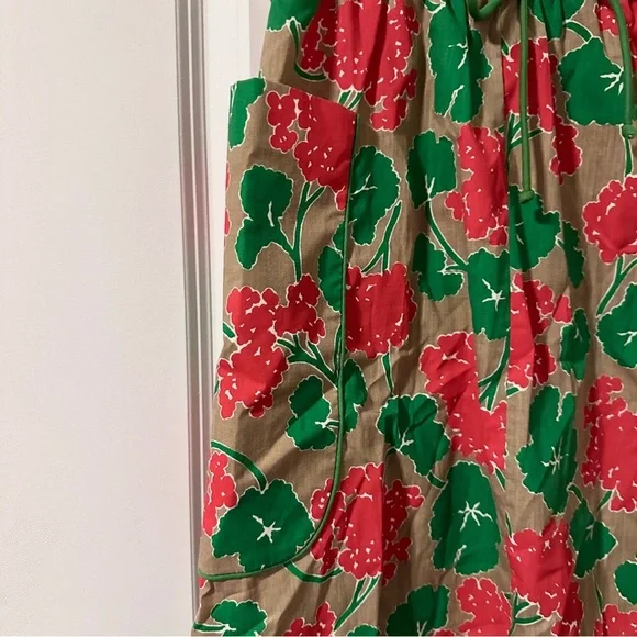 Vintage Peter Popovitch Tan Red Green Floral Skirt Women’s Size Small Spring - Picture 4 of 16